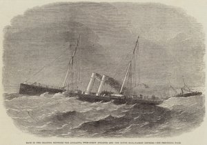 Corrida no Canal entre o Atalanta Twin-Screw Steamer e o Dover Mail-Packet Empress